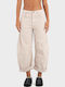 Damen Stoffhose in Loose Passform Hellbeige M40F0071-Hellbeige