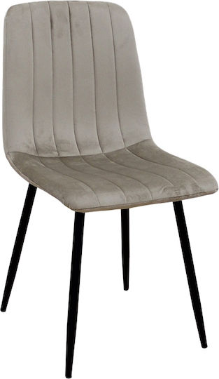 Ess- und Küchenstühle Samt Cappuccino 45x53x86cm