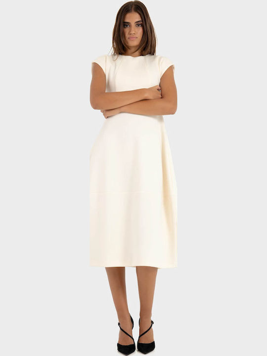 Summer Midi T-Shirt Dress Cream