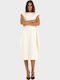 Summer Midi T-Shirt Dress Cream