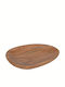 Home&Styling Collection Wooden Brown Dessert Plate with Diameter 16cm