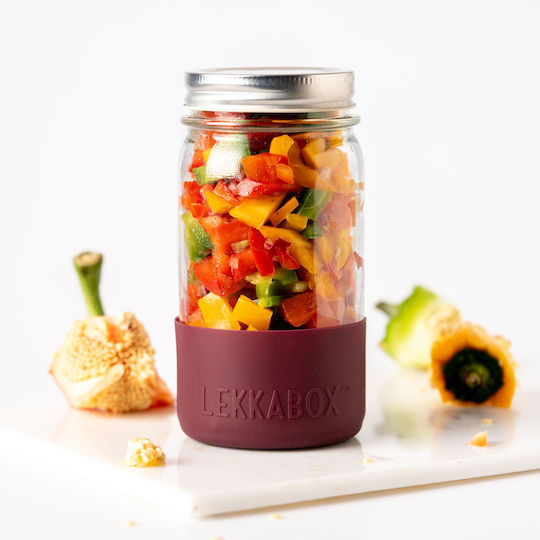 Lekkabox Cutie De Prânz Din Sticlă Violet 500ml