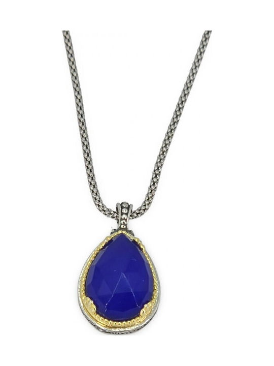Byzantinische Halskette mit vergoldetem Silber Talisman