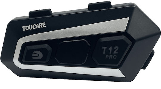Toucare Τ12 Pro Μονή Ενδοεπικοινωνία για Κράνος Μηχανής με Bluetooth