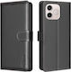 Honor 600 Lite 5g Binfen Color Bf32 Flip Synthetic Leather Pu Tpu Black Rfid Wallet Stand Mobile Phone Case