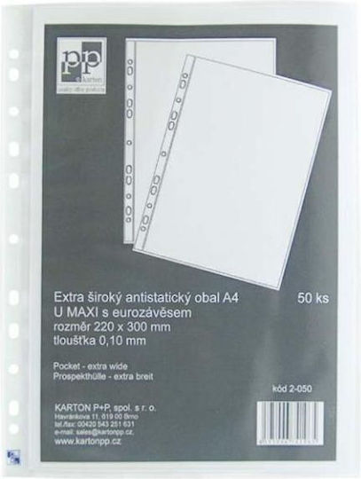 Buzunare Pentru Dosare Din Plastic Pentru Documente Tip "P" A4 50 Bucăți