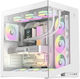 GameMax NEX C56 WH Gaming Midi Tower Computer Case with Side Window and ARGB Lighting White
