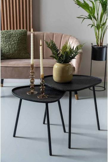 Oval Metal Side Coffee Table Metal W44xL44xH43cm Oval Metal Side Coffee Table Metal W44xL44xH43cm
