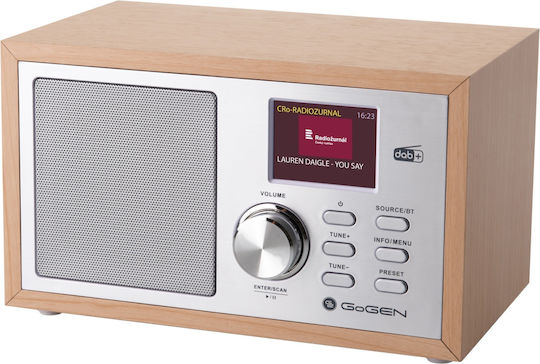 GoGEN Radio de birou DAB+ cu Bluetooth Argintiu