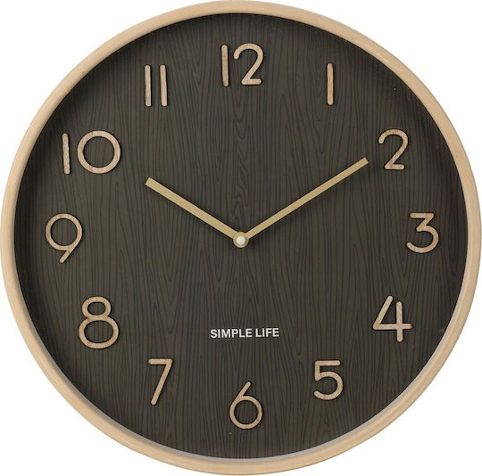 Vilde Analoge Hölzernes Graue Wanduhr Ø38cm Vilde Analoge Hölzernes Graue Wanduhr Ø38cm