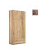 Doppeltür Kleiderschrank mit Loft Dunkle Eiche 102x60x233cm
