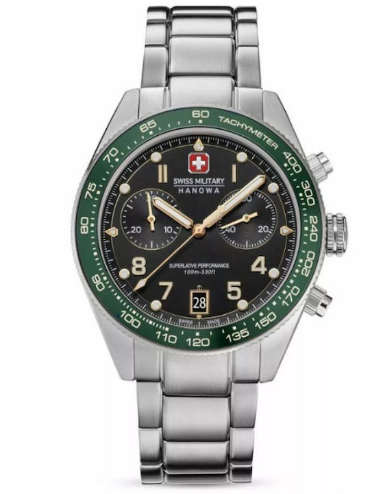 Swiss Military Hanowa Herrenuhr Batterie mit Silber rostfreiem Stahlarmband