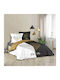Douceur d'Intérieur Miu Set Husă de Pilotă Din Bumbac 240x220cm Dublă cu 2 Fețe de Pernă Multicolore