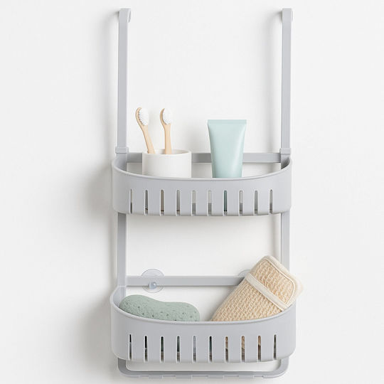 Bathroom Solutions Raft de baie montat pe perete 69x29x10cm Gri