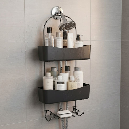 Bathroom Solutions Raft de baie montat pe perete metalic 24x12x59cm