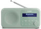 Sharp 1389268 Tragbares Radio Wiederaufladbar DAB+ mit Bluetooth und USB Grün
