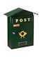 Viometal Kolonia 3002 Cutie Poștală În Aer Liber Metalică Verde 40x34x10cm 3002-cyparissi