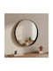 Edaxo Wall Mirror with Black Metallic Frame Diameter 50cm