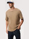 Interte Herrenblusen Kurzarm T-Shirts Beige