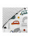 Douceur d'Intérieur Set Kinderbettbezüge Einzel mit Kissenbezug Autodesign 140x200cm