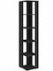 Corner Bookcase Wood Black 31.8x31.8x160.8cm