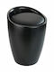 Wenko Laundry Basket Plastic 20lt with Cap Black