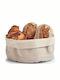 Zeller Stoff-Brotkorb Beiges 20x20x12cm