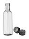 Homestyle Water Bottle Glass with Screw Lid Transparent 500ml