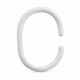 Set Of 12 Pieces White Plastic Bathroom Curtain Rings