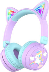 iClever Bth21 Căști On Ear Pentru Copii Wireless / Cu Fir Cu 60 Ore Autonomie și Încărcare Rapidă Purple/Green iClever Bth21 Căști On Ear Pentru Copii Wireless / Cu Fir Cu 60 Ore Autonomie și Încărcare Rapidă Purple/Green