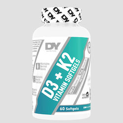 Dorian Yates Βιταμίνες D3 + K2 2000iuIU 60 Μαλακές Κάψουλες Dorian Yates Βιταμίνες D3 + K2 2000iuIU 60 Μαλακές Κάψουλες
