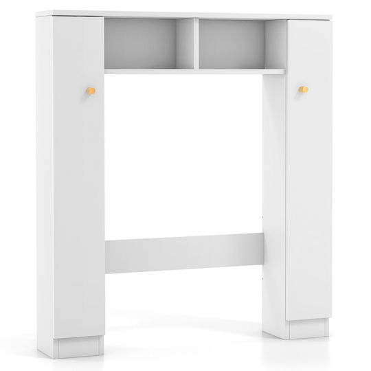 Costway Dulap de baie pentru mașina de spălat 57.5x18x80.5cm Alb