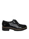 Leder Damen Oxfords in Schwarz Farbe