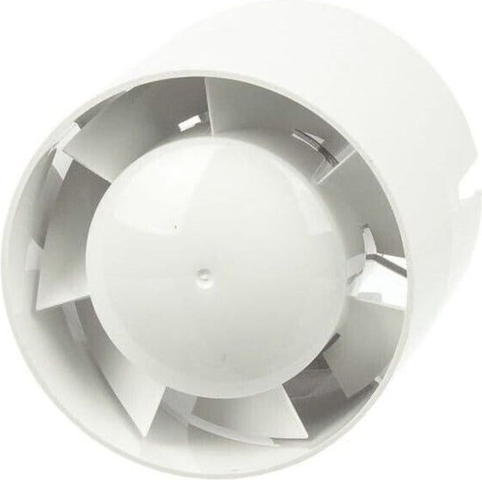 Vents Fan Ventilator de Perete pentru Baie 125mm Alb