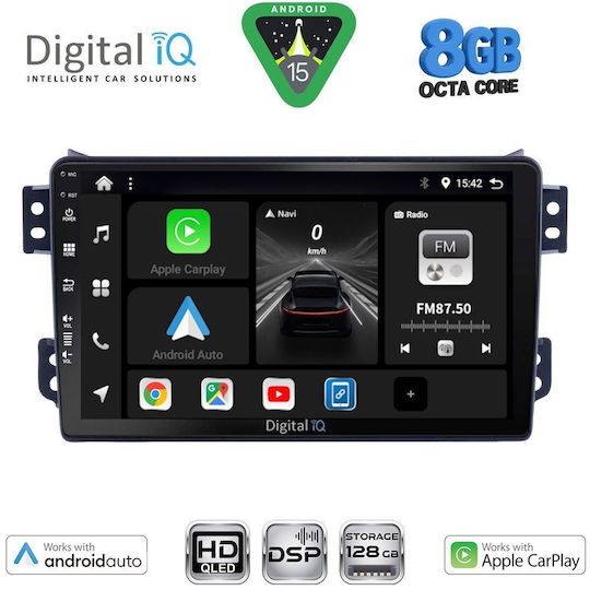 Digital IQ Автомобилна Аудио Система За Opel Agila Suzuki Splash 2008-2018 Bluetooth USB WiFi GPS Apple CarPlay Android Auto С Touch Screen 9"