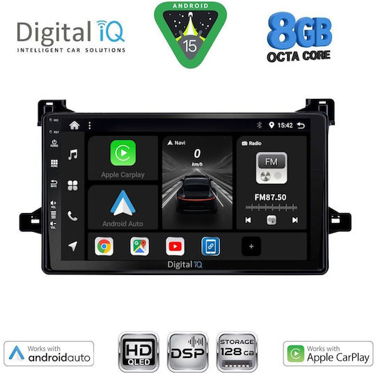 Digital IQ Sistem Audio Auto Pentru Toyota Prius 2016-2020 Bluetooth USB Wi-Fi GPS Apple CarPlay Android Auto Cu Ecran Tactil 9"