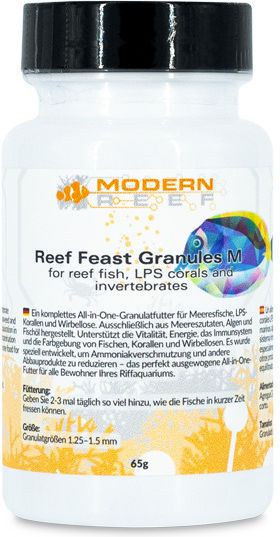 Modern Reef Reefbite Marine M 65g Complete Premium Nutrition Reef Aquarium Fish Inverts Lps Corals New