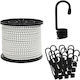 vidaXL Ropes Bungee Hooks 10 Mm Black White