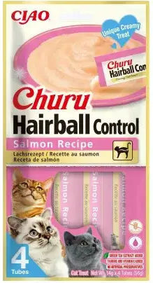 Ciao Churu Hairball Control Creamy Cat Treat Salmon Hairball Control 4 x 14 g