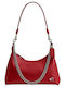 Leather Women's Shoulder Handbag Crossbody Red