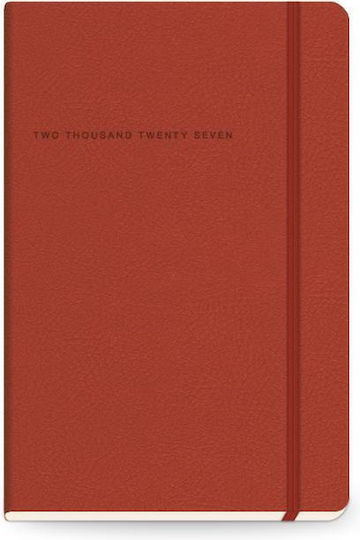 The Writing Fields Softline Wöchentliches Tagebuch 2027 Rote 13,8x20,4cm