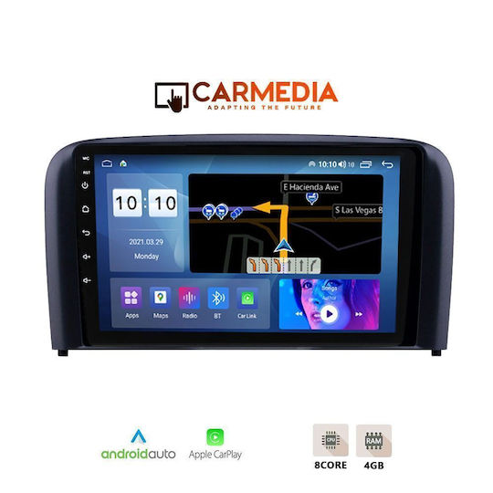 Carmedia Автомобилна Аудио Система За Volvo S80 1998-2006 Bluetooth USB Вграден Wi-Fi GPS Apple CarPlay Android Auto С Touch Screen 9"