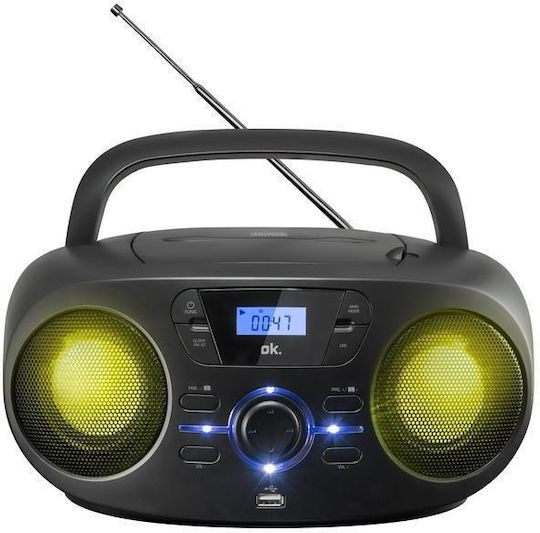 OK. Φορητό Ηχοσύστημα με Bluetooth / CD / USB / Ραδιόφωνο Μαύρο