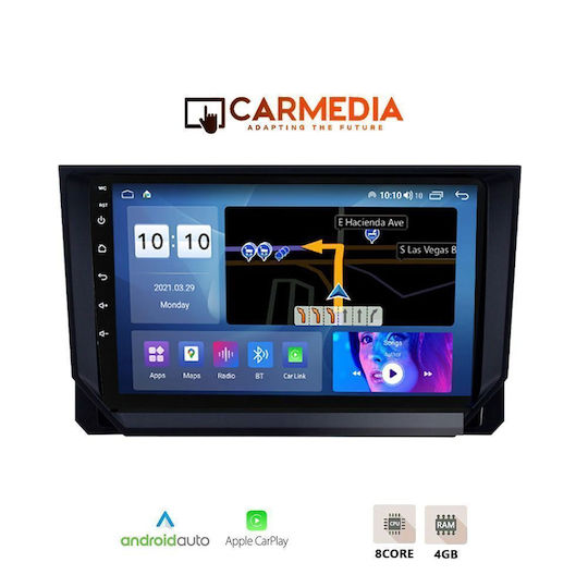 Carmedia Car Audio System for Seat Arona 2017 Bluetooth USB WiFi GPS Apple CarPlay Android Auto with 9" Touch Screen