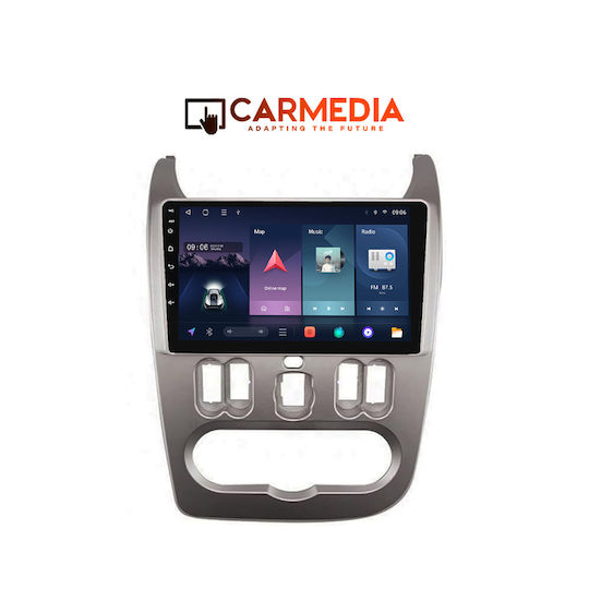 Carmedia Car Audio System for Renault Logan Dacia Duster Logan Sandero 2006-2012 Bluetooth USB WiFi GPS Apple Carplay Android Auto with 9" Touchscreen