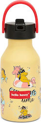 Hello Hossy Kids Water Bottle Unicorn Yellow 350ml