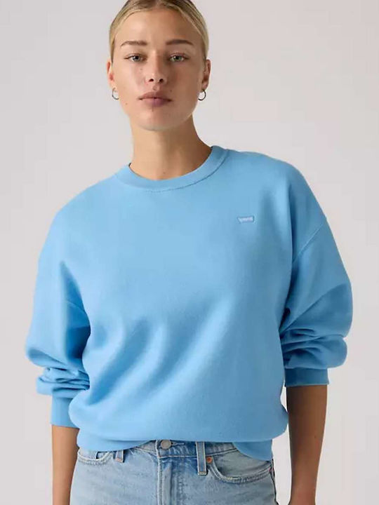 Everyday Crew Μακρύ Γυναικείο Φούτερ Blue