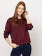 Damen Sweatshirt Burgundisch