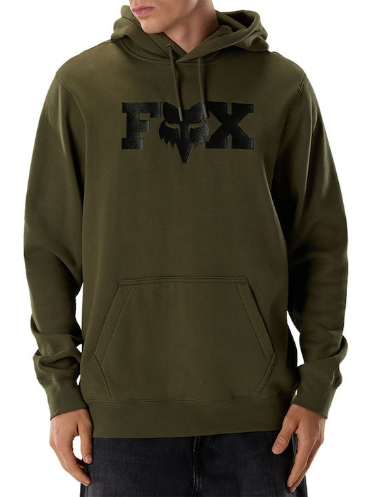 Fox Hooded Sweatshirt Olive Green
