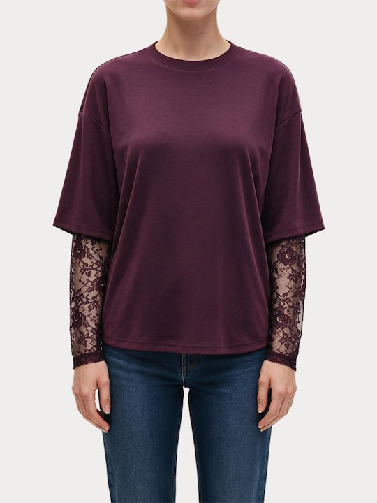 Only Damen Bluse Langärmelig Fig